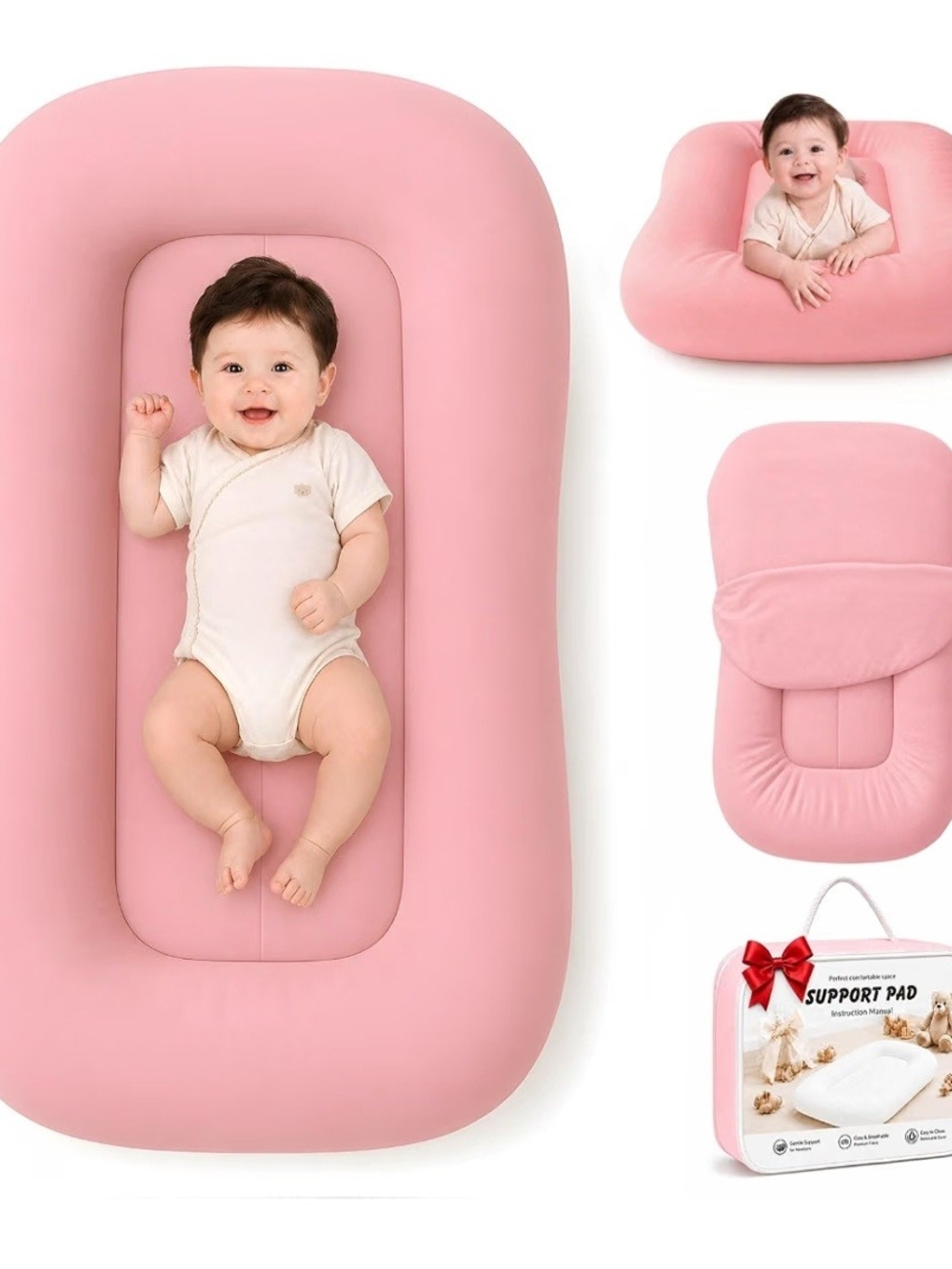 Baby Support Pad Infant Lounger - Pink